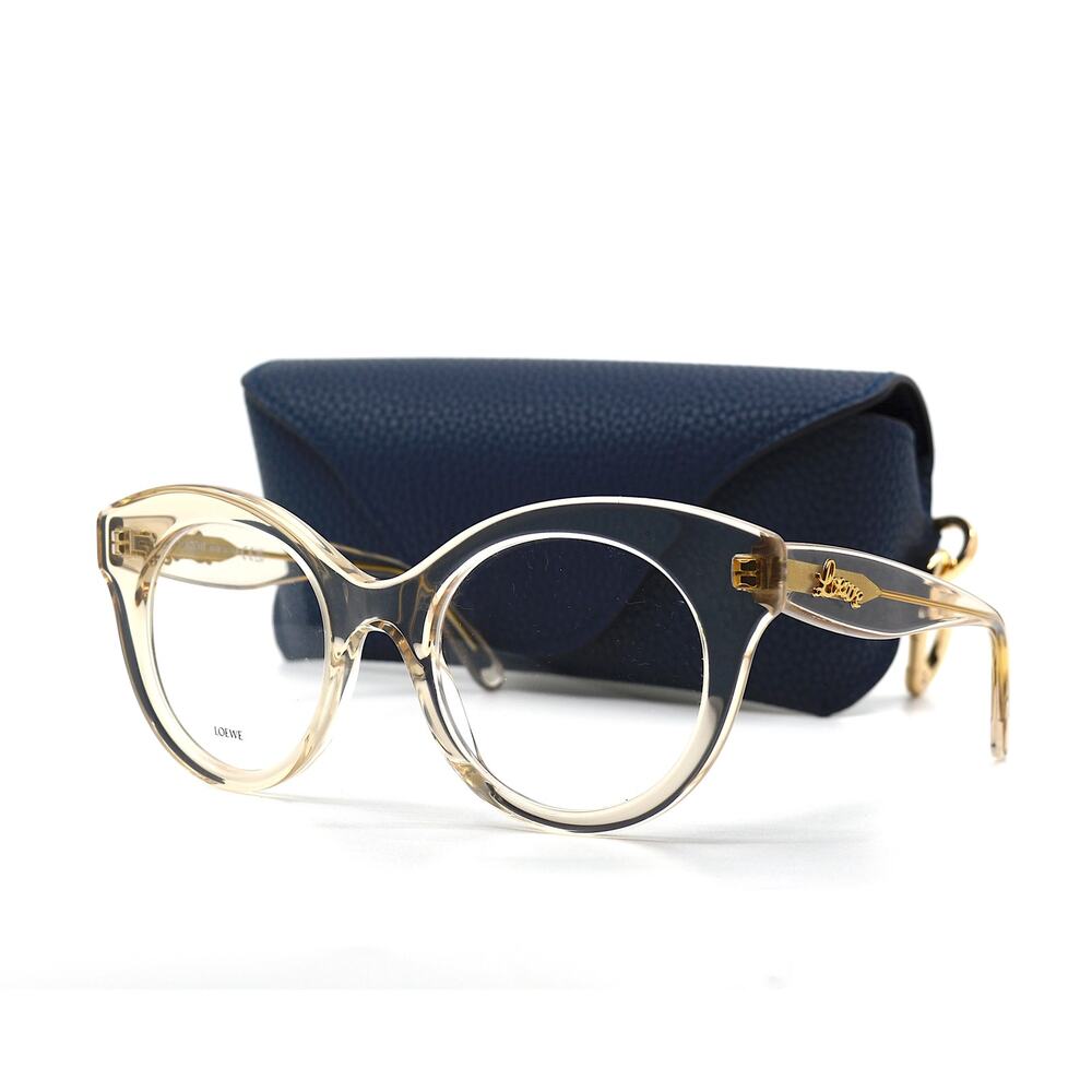 NEW LOEWE LW50074I 057 TRANSPARENT BROWN WOMEN'S EYEGLASSES FRAME - Picture 12 of 13